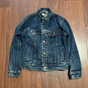 Vintage 80s Lee MR Blue Denim Jacket‎ Size Youth 12